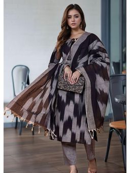 Gahan - Womens Viscose Rayon Straight Printed Kurta with Pant & Dupatta