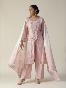 Arpita Sulakshana - Pastel Pink Embroidered Kurta (Set of 3)