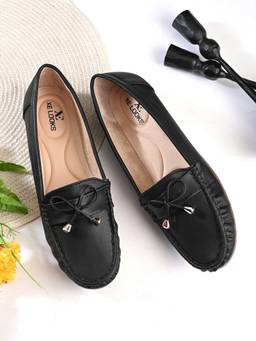 XE Looks - Soft Cushioned Black Slip-On Loafers