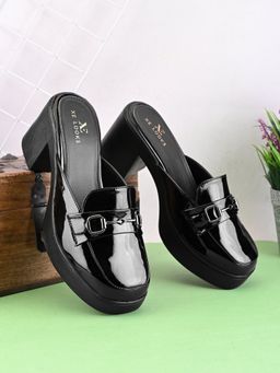 XE Looks - Elegant Patent Mule Loafers