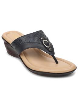 LIBERTY - Senorita Lnf-4 Casual Navy Blue Heeled Sandals for Women
