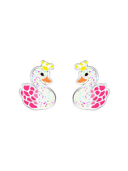 Raajsi By Yellow Chimes - Contemporary Duck Design Studs Earrings