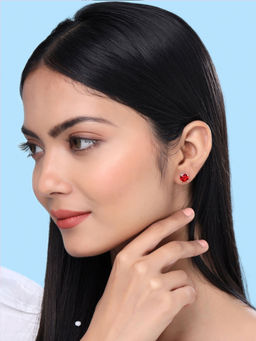 Raajsi By Yellow Chimes - Sterling Silver Contemporary Studs Earrings