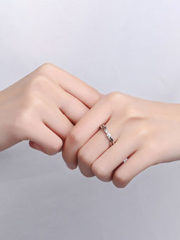 Raajsi By Yellow Chimes - 925 Sterling Silver-Plated Pure Silver Adjustable Finger Ring