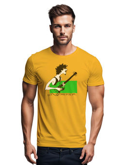 Tantra - Yellow Round Neck Printed T-shirt