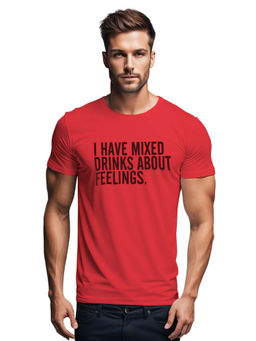 Tantra - Red Round Neck Printed T-shirt