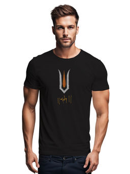 Tantra - Black Round Neck Printed T-shirt