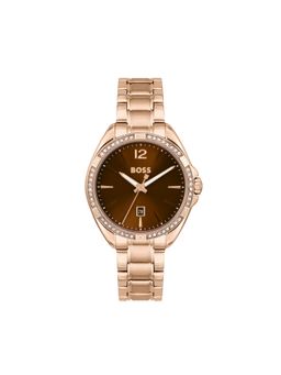 Boss - FELINA Analog Brown Round Women Watch - 1502621 (M)