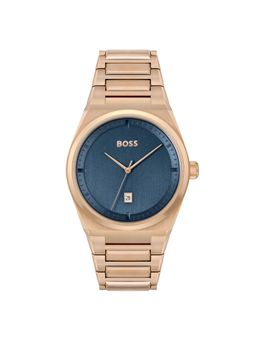 Boss - STEER Analog Blue Tonneau Men Watch - 1513995 (M)