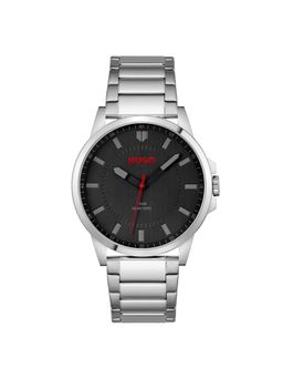 Hugo - FIRST Analog Black Round Men Watch - 1530246 (M)