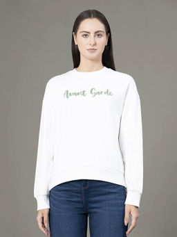 Red Tape - Women White Printed Sweatshirt