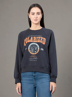 Red Tape - Women Grey Printed Sweatshirt