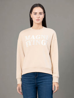 Red Tape - Women Beige Printed Sweatshirt