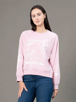 Red Tape - Women Pink Printed Sweatshirt