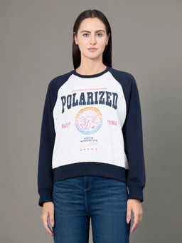 Red Tape - Women Navy Blue Colorblock Sweatshirt