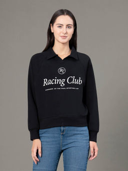 Red Tape - Women Black Printed Sweatshirt