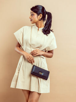 Strokes by Namrata Mehta - Black Chic Clutch Wallet Cum Sling