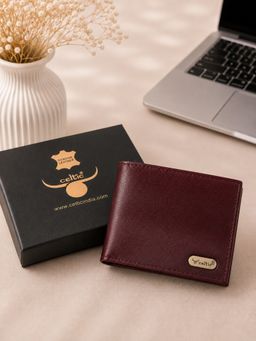 Celtic - Premium Genuine Leather Men S Wallet | Slim Bifold -Wine