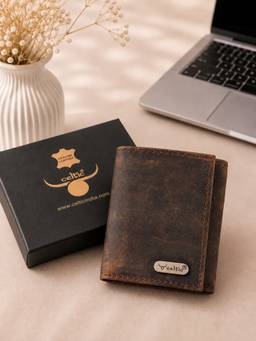 Celtic - Vintage Brown Genuine Leather Card Holder Wallet-Brown