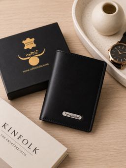 Celtic - Genuine Leather Bi-Fold Wallet -Black