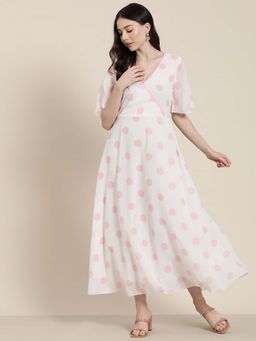 Qurvii - Pink Polka Dot Summer Dress