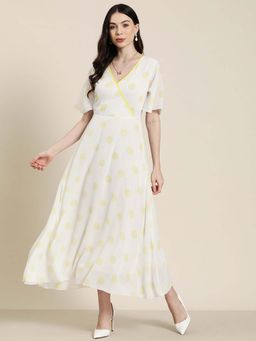 Qurvii - Yellow Polka Dot Summer Dress