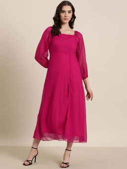 Qurvii - Magenta Party Long Dress