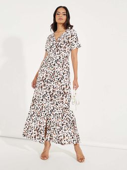 Styli - Printed A-Line Maxi Dress
