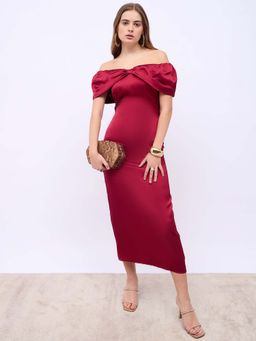 Styli - Off-Shoulder Sheath Dress