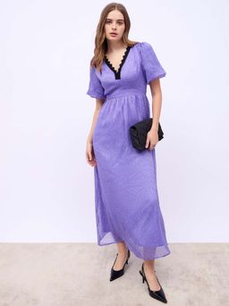 Styli - V-Neck A-Line Maxi Dress
