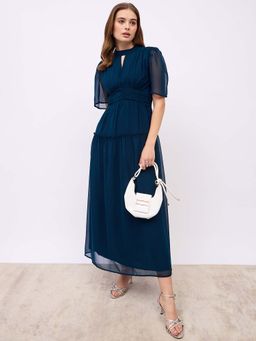 Styli - Blue A-Line Maxi Dress