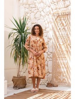 SAY - Cotton Fit and Flare Midi Dress