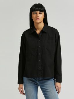 Pepe Jeans - BlackEden Solid Poplin Oversize Shirt With Patch Pockets