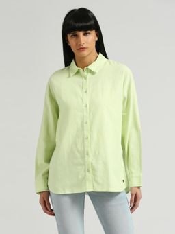 Pepe Jeans - Green Neva Solid Oversize Shirt