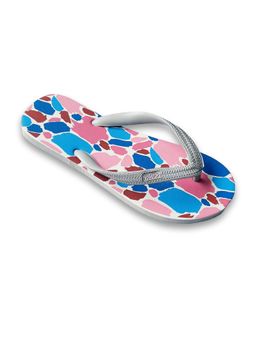NoStrain - Men Gowild Grey Printed Flipflops