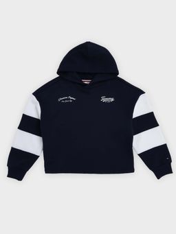 Tommy Hilfiger - Girls Blue Typography Hoodie