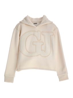 Guess - Girls Cream Solid Hoodie