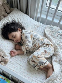 The Boo Boo Club - Grey Pure Cotton Printed Shirt With Pyjama