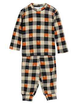Cocoon Care - Multi-Color Bamboo Checks T-Shirt With Pyjama