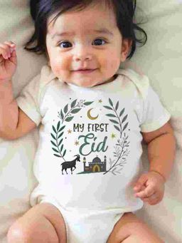 KNITROOT - White Cotton Printed Bodysuit