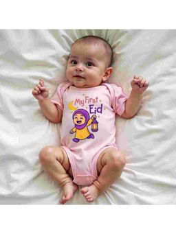 KNITROOT - Pink Cotton Printed Bodysuit