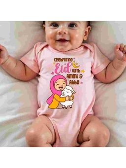 KNITROOT - Pink Cotton Printed Bodysuit