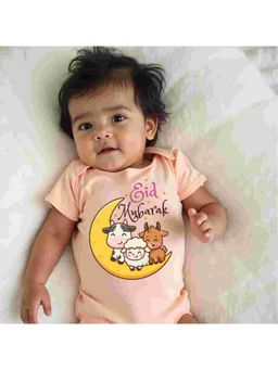 KNITROOT - Peach Cotton Printed Bodysuit