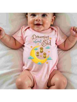 KNITROOT - Pink Cotton Printed Bodysuit