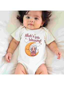 KNITROOT - White Cotton Printed Bodysuit