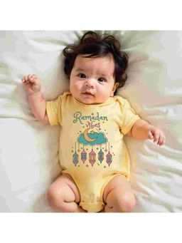 KNITROOT - Yellow Cotton Printed Bodysuit