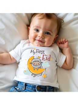 KNITROOT - White Cotton Printed T-Shirt