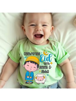 KNITROOT - Green Cotton Printed T-Shirt