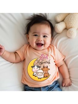 KNITROOT - Peach Cotton Printed T-Shirt