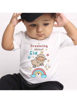 KNITROOT - White Cotton Printed T-Shirt